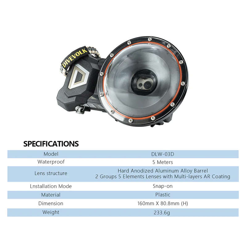 DiveVolk Dome Lens