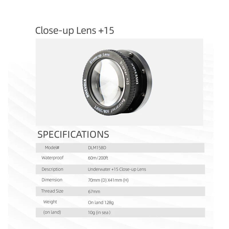 DiveVolk Macro Lens +15