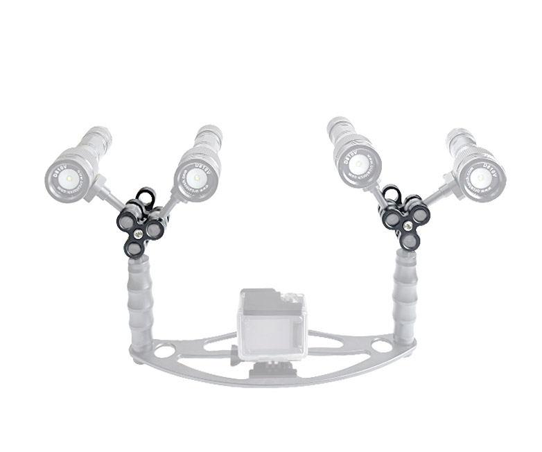 OrcaTorch - Aluminium Ball Joint Clamp - Triple