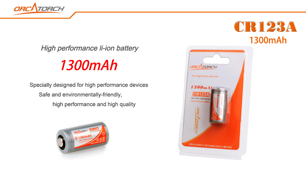 OrcaTorch - Battery CR123A