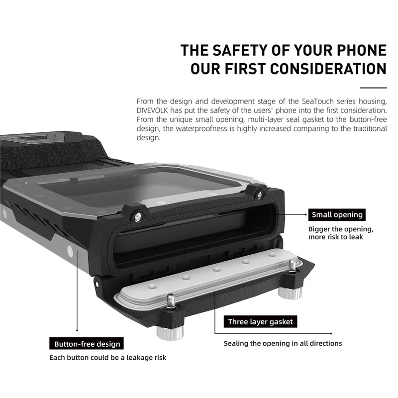 DiveVolk Seatouch 4 Max Plus Underwater Smartphone Housing